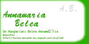 annamaria belea business card